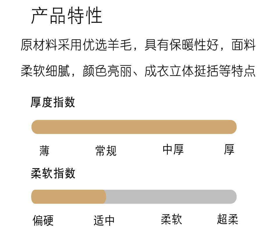 单面顺毛呢面料05