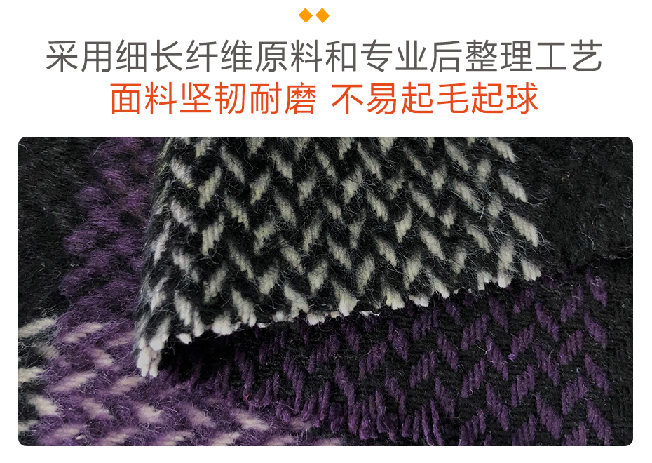单面顺毛格编织呢布料12