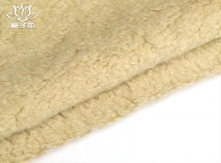 50毛涤姜黄针织毛呢面料